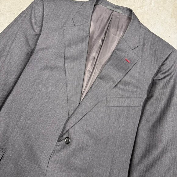 VASSI Couture Suit 2pc Super 130s Made in Italy Grey 52R 46x30 - Picture 3 of 13